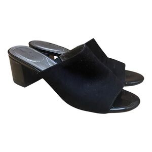 Bandolino Womens 90s Y2K Style Open Toe Heel Sandals Black Slides Shoes